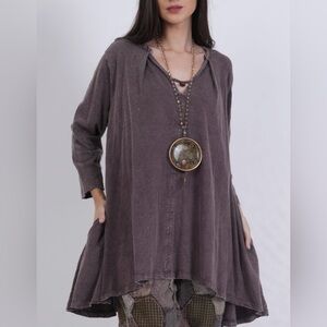 Casual eggplant Tunic